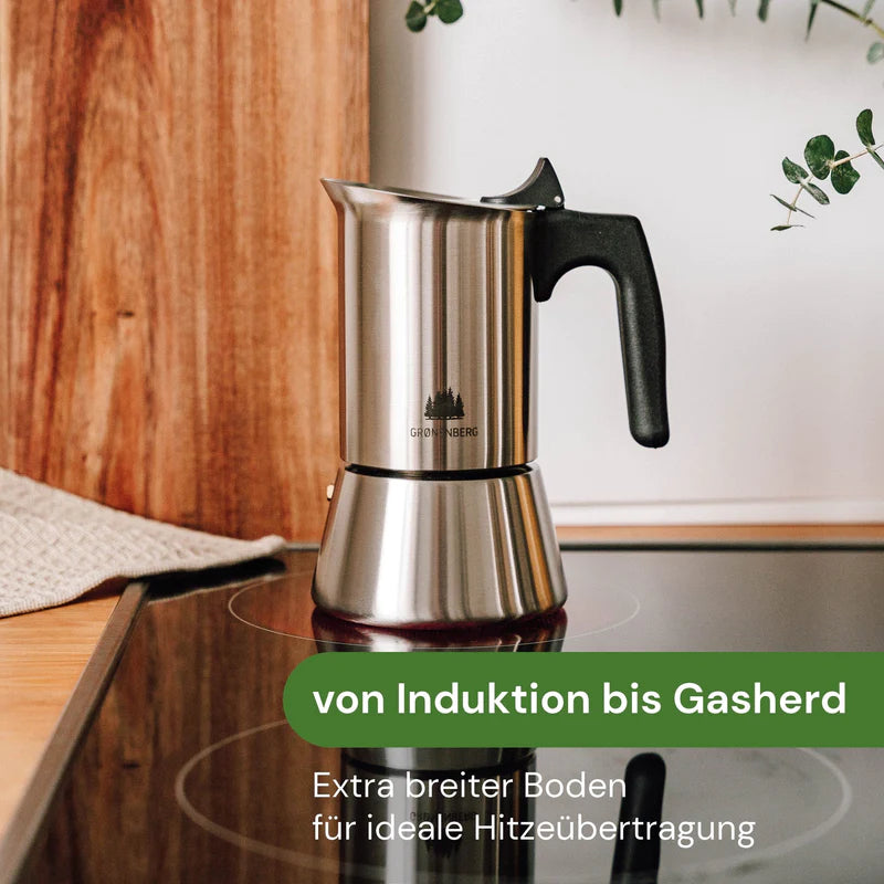 Groenenberg Espressokocher - Moka-Kanne (100, 200, 300 ml)